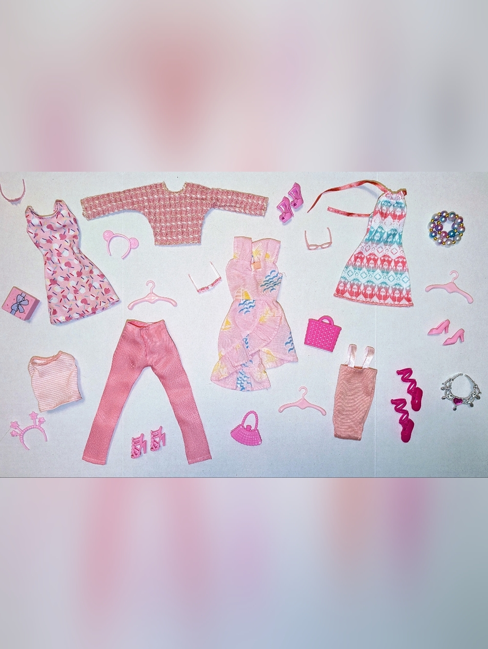 Lot of Barbie Size Clothing, Pink #2